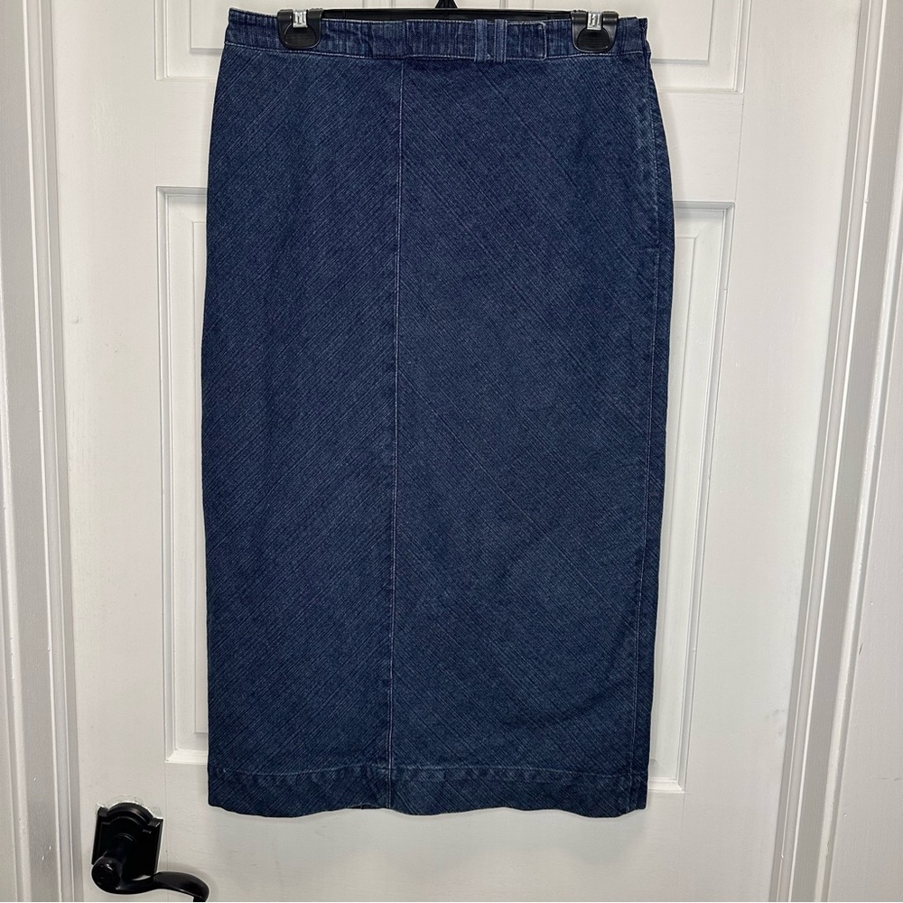 Faconnable‎ Dark Blue Midi Skirt
